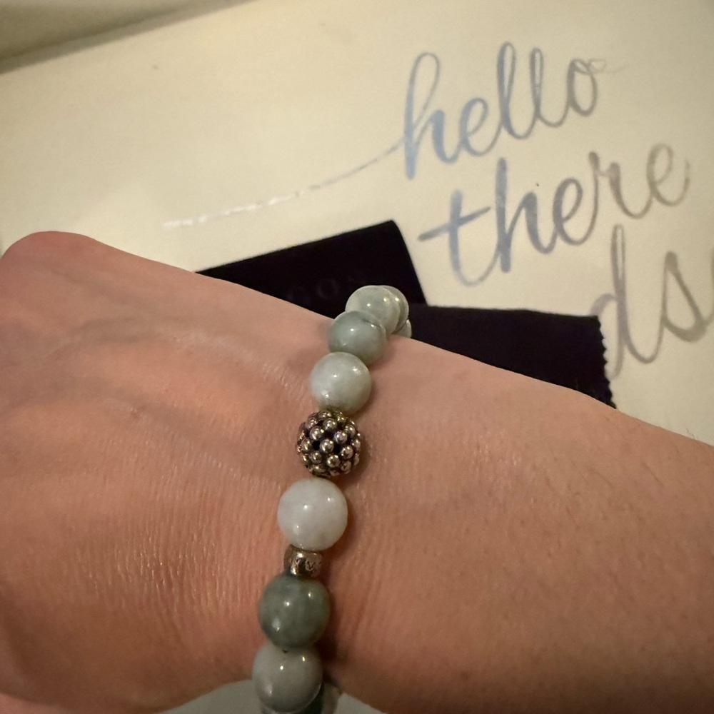 LAGOS Mint Green Beaded Bracelet with Silver Accent - Picture 3 of 4
